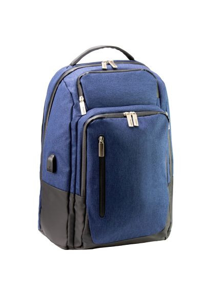 Рюкзак шкільний 18" USB Techno унісекс 0.7 кг 26-35 л Синій (O96913-02) Optima 18" USB Techno унісекс 0.7 кг 26-35 л Синій (366657640)