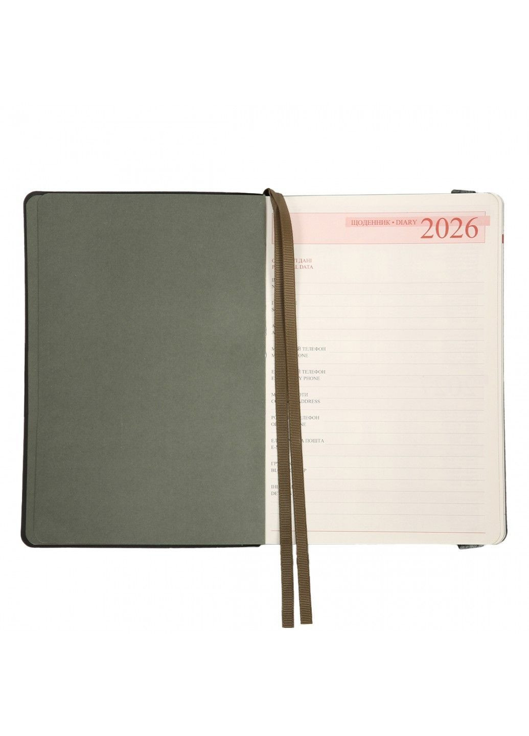 Ежедневник датированный 2026год А5 мягкий 368 страниц Polo .графитовый 252694 Leo Planner (364302779)