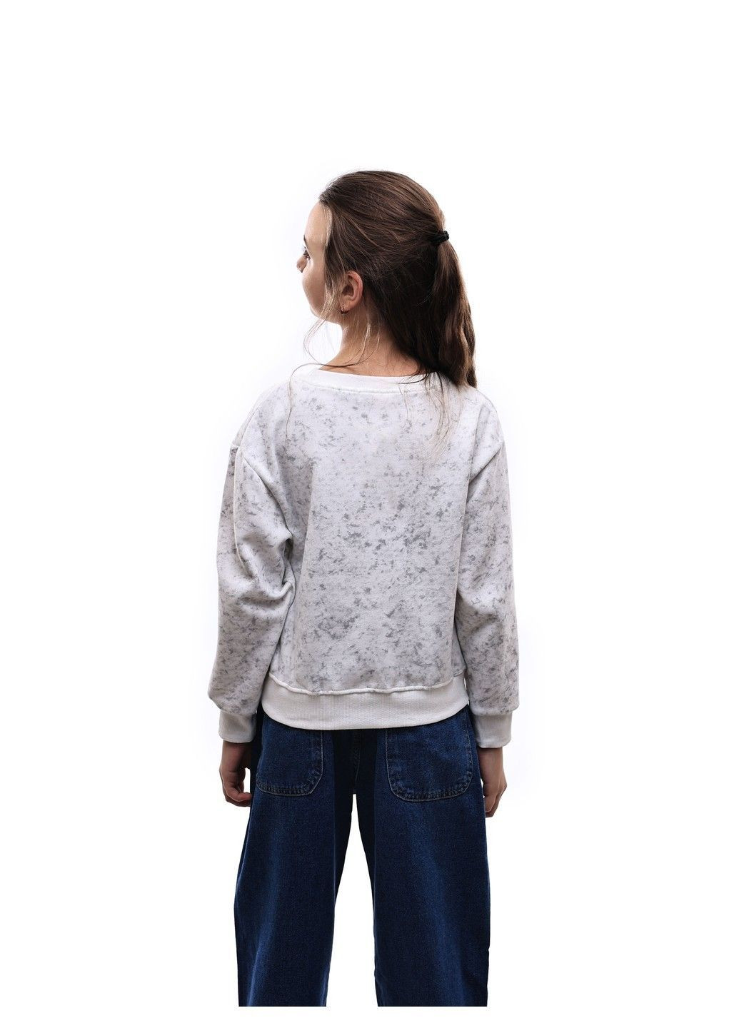 M@C світшот для дівчинки підлітка світло-сірий трикотаж