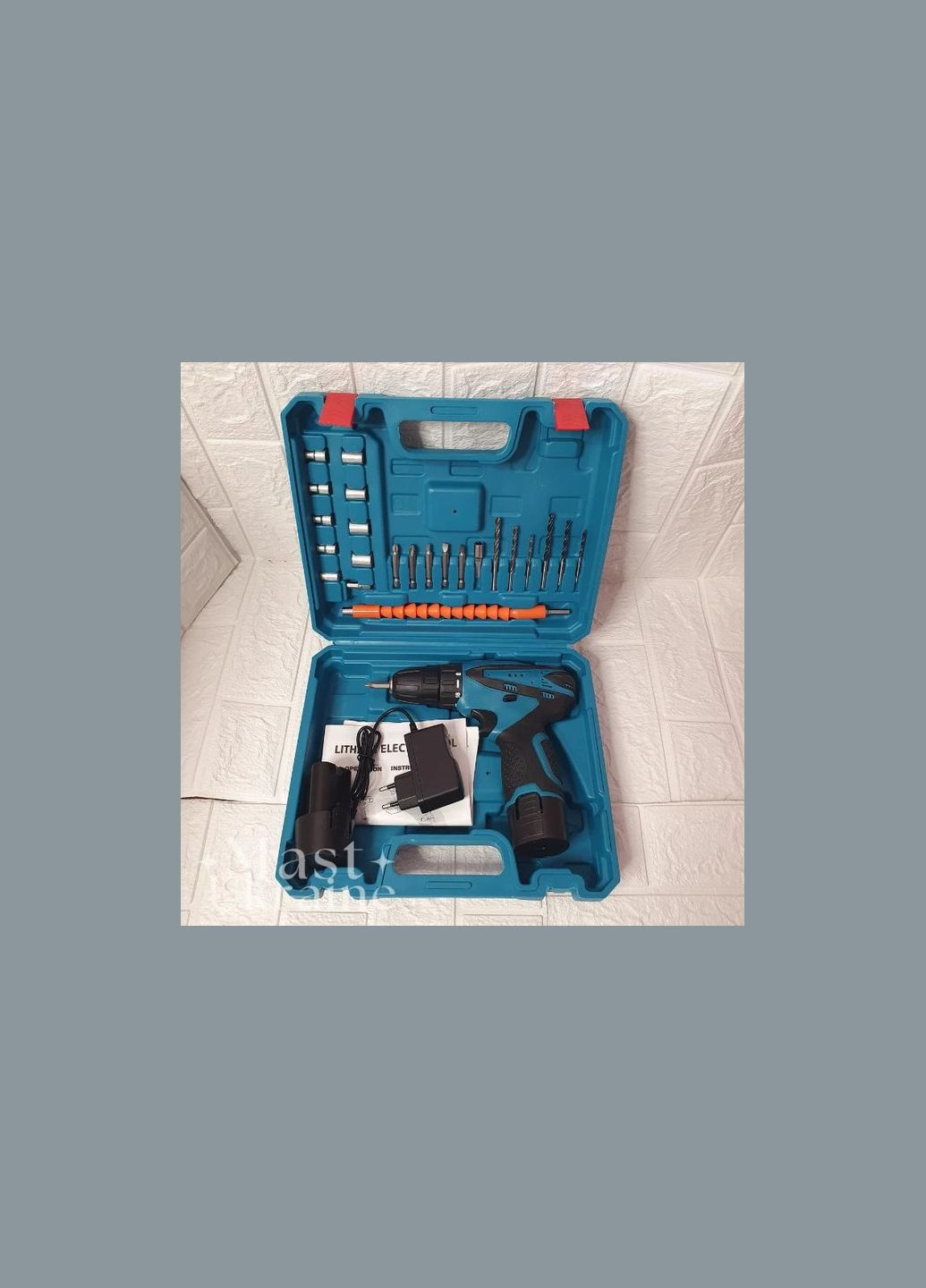 Аккумуляторный шуруповерт 12V с набором инструментов, 18 режимов, 1 аккумулятор, кейс для переноски No Brand (338193382)