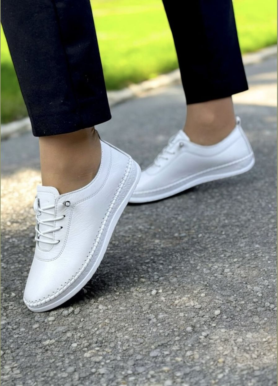 No Brand Туфли белый з натуральная кожа, — всесезон (323222705)