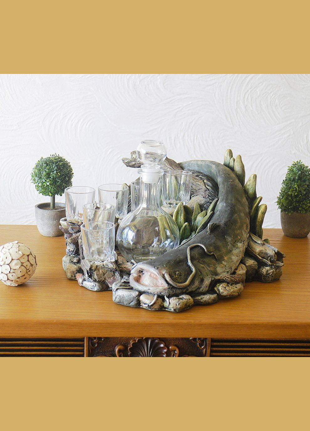 Штоф Сом подарунковий набір для горілки 37 см (ШП411цв) Гранд Презент (282743510)