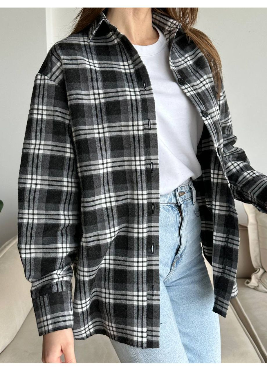 Жіноча сорочка в клітинку з бавовни MonCher (363849268)