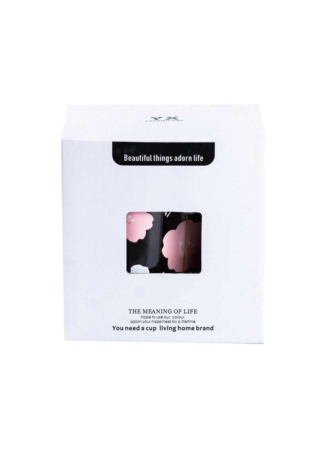 Чашка детская с принтом и крышкой с ложкой, розовый No Brand HP7213P (298915751)