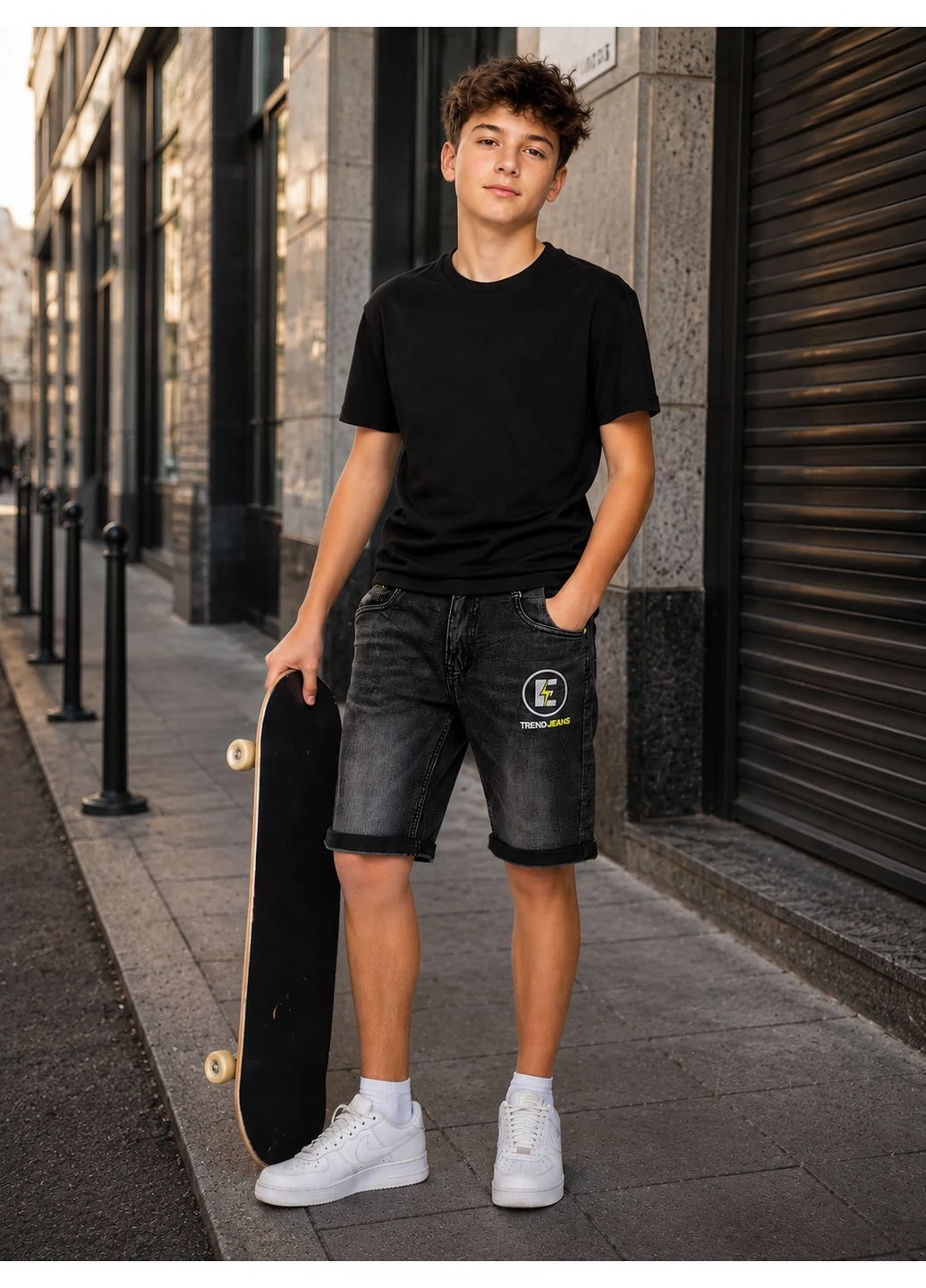 Джинсовые шорты для мальчика Trend Jeans графитовые Happy House (394662846)