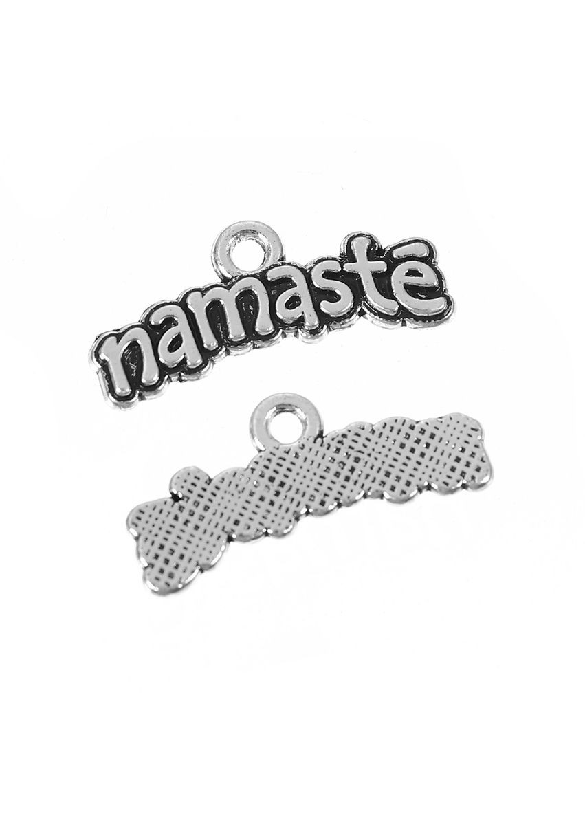 Подвески металлические Кулон namaste намастое спасибо Античное серебро 21 мм x 9 мм Finding (341384345)