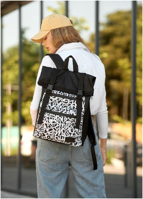 Жіночий рюкзак RollTop One з принтом "Graphity" Sambag (302519233)