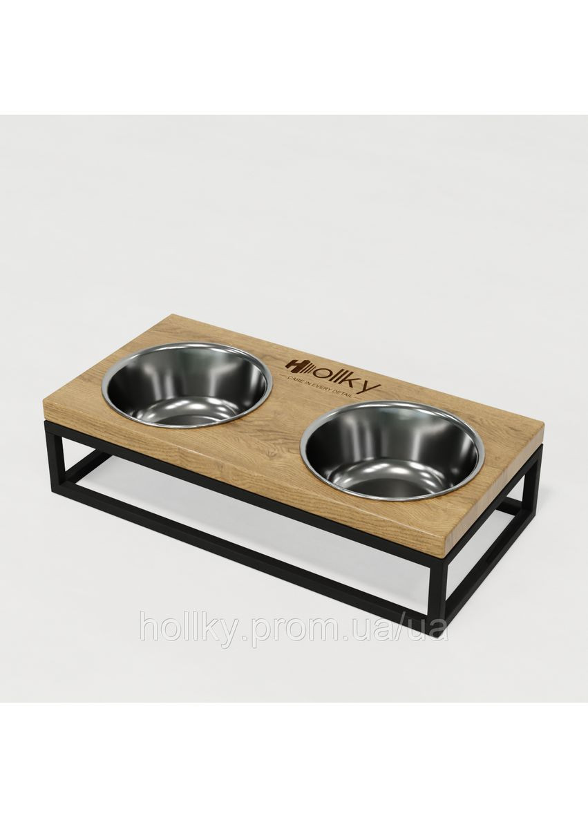 Миски на подставке для маленьких собак и кошек Base S (2×0,45 л) BS-36187-BLNT Hollky (365652732)