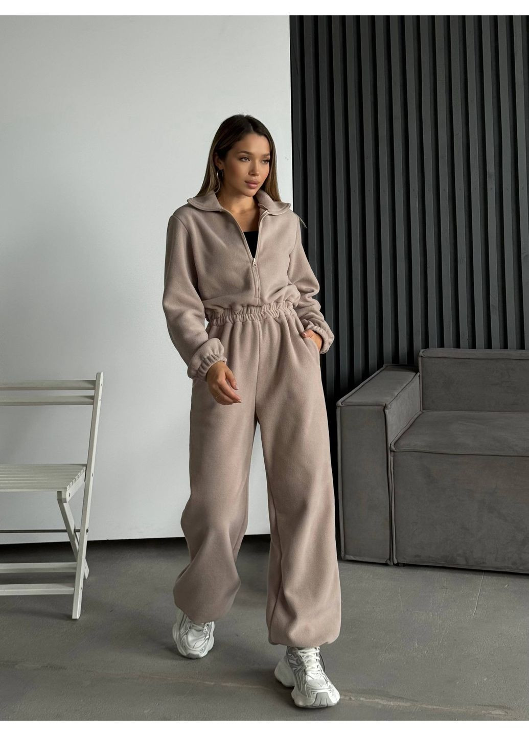 Комбинезон N.Family однотонний бежевий кежуал