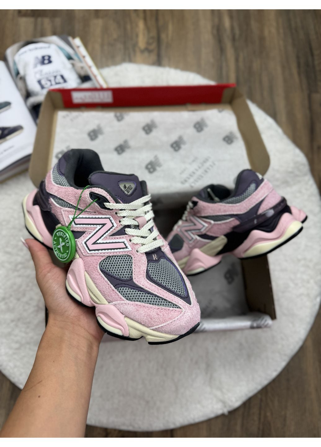 КРОССОВКИ ЖЕНСКИЕ NEW BALANCE 9060 PINK PURPLE НЬЮ БЕЛАНС 9060 No Brand розовые демисезоны (367175127)