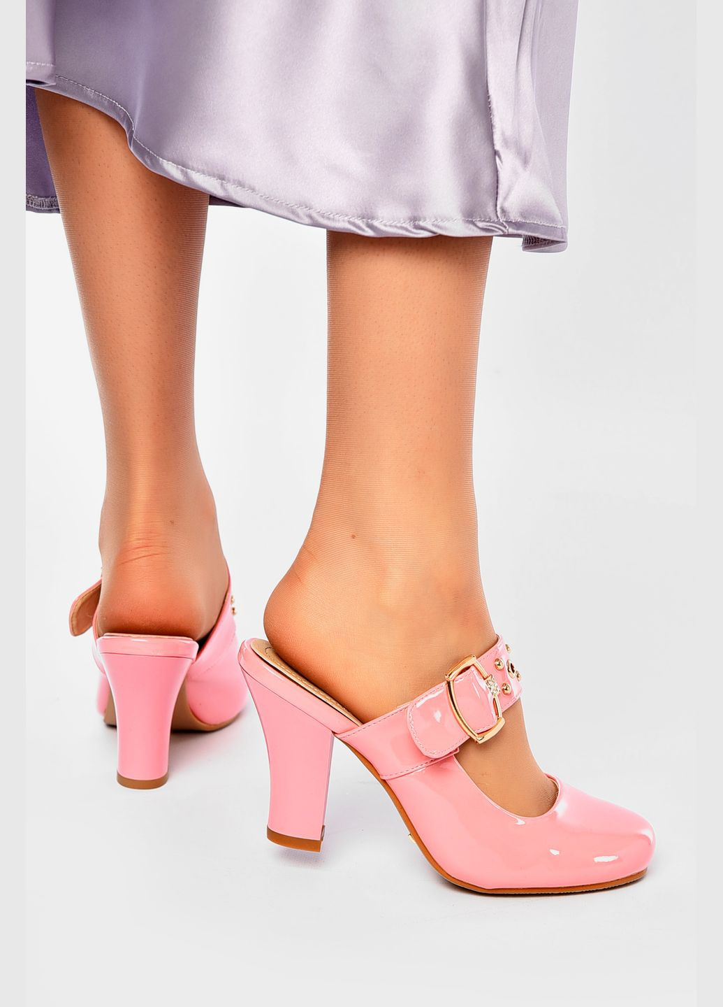 Розовые шлепки женские розового цвета Let's Shop