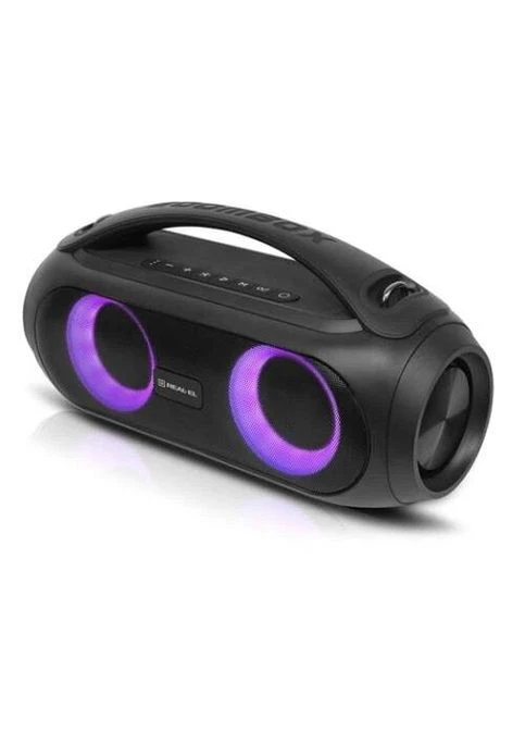 Колонка портативная 2.0 X-745, 2 x 20 Вт, пластиковый корпус, Bluetooth, USB, IPX5, питание от аккумулятора, 3000мА * ч, Real-El (395338955)