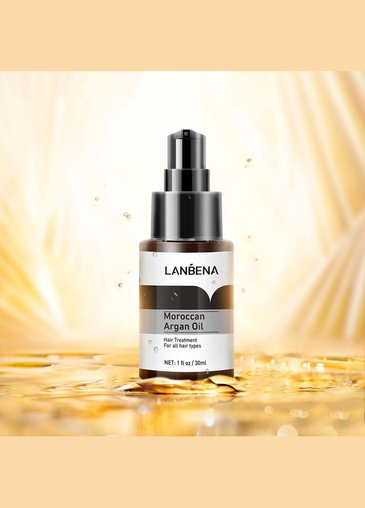 Марокканська арганова олія для волосся Moroccan Argan Oil, 30 мл LANBENA (327369745)