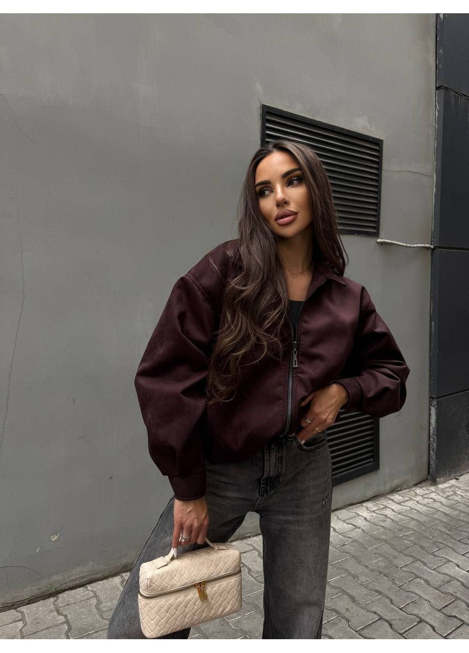 Крутезний бомбер з високоякісної замші Україна пілот (авіатор) на блискавці (361044164)