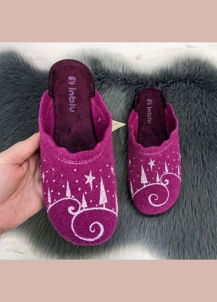 Малиновые тапочки домашние женские Inblu