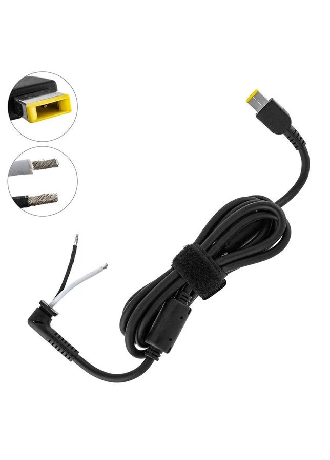 DC кабель питания для БП LENOVO 300W USB+pin, сопротивление 8.6 кОм!!!, 2 провода (2x2мм), длина 170см, 2 ферритовых кольца DFI (394763111)
