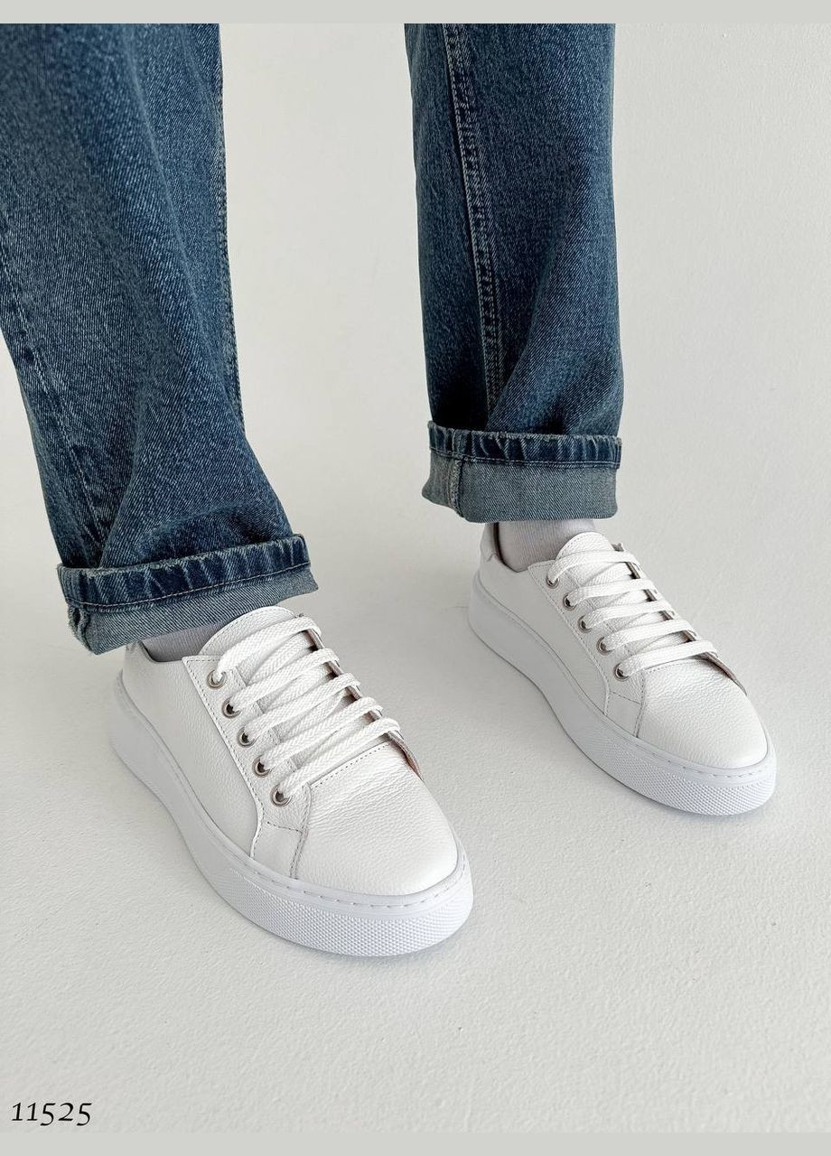 Белые демисезонные практические кроссовки No Brand