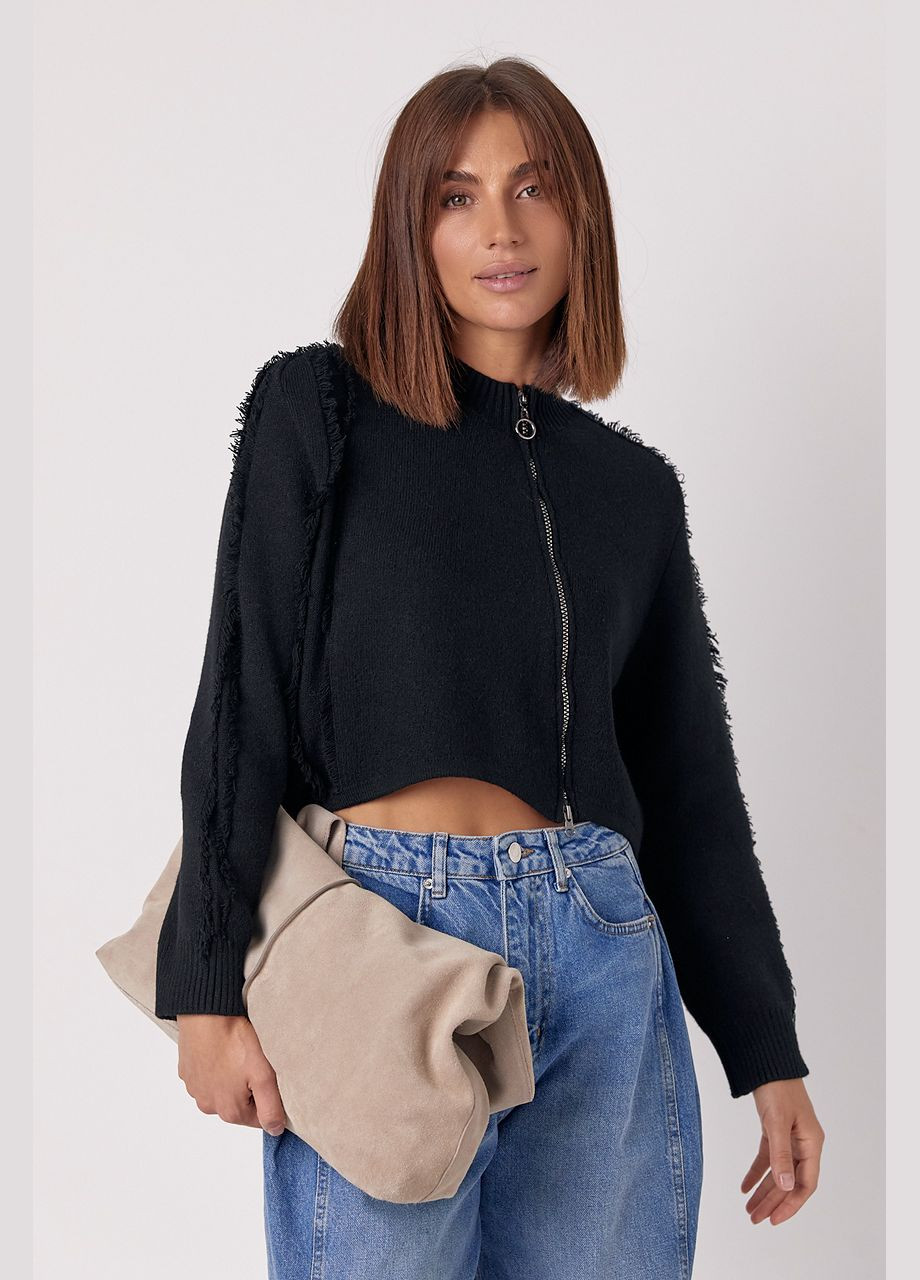 Черный демисезонный кардиган Lurex