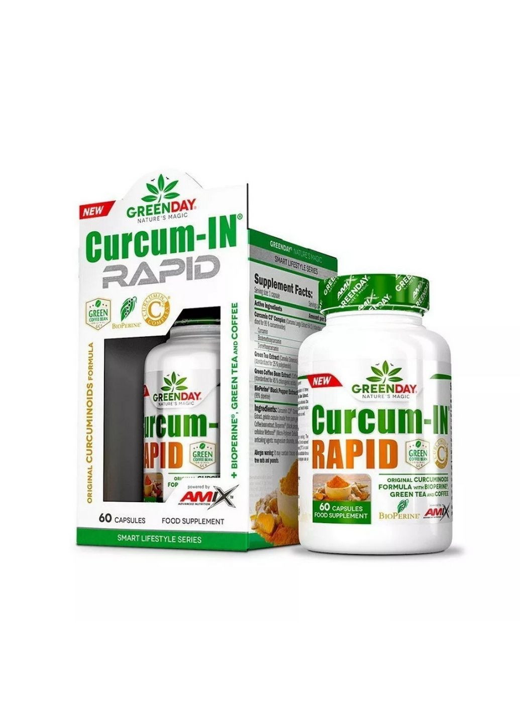 Натуральная добавка GreenDay Curcum-IN Rapid, 60 капсул Amix Nutrition (293339726)