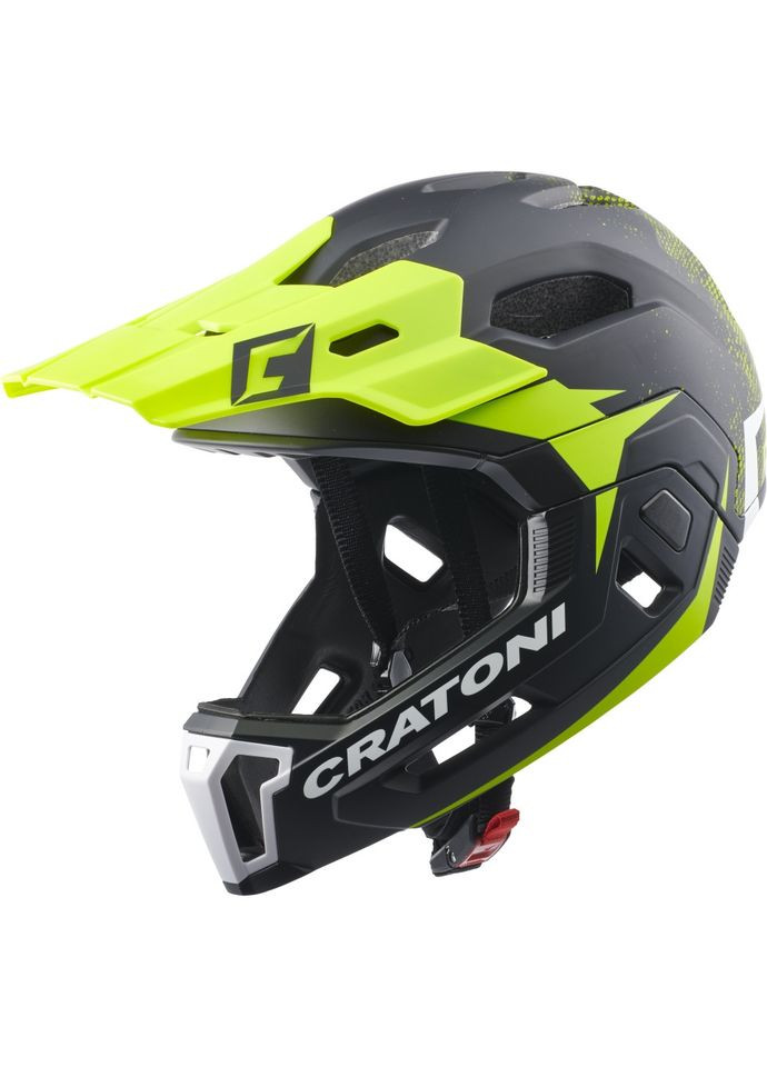 Шолом C-Maniac 2.0 MX S-M (52-56 см) чорний/лайм матовий Cratoni (316476226)