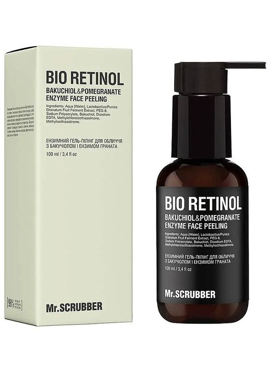 Энзимный гель-пилинг для лица с бакучиолом и энзимом граната Bio Retinol 100ml (1350515-9883987) Mr. Scrubber (368612246)