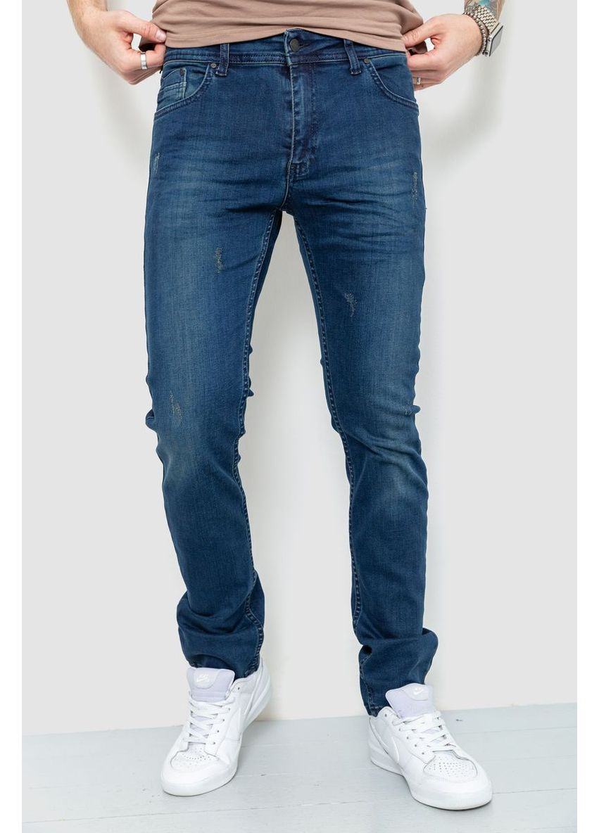Темно-синие демисезонные прямые джинсы мужские, 157r6874-1 Ager