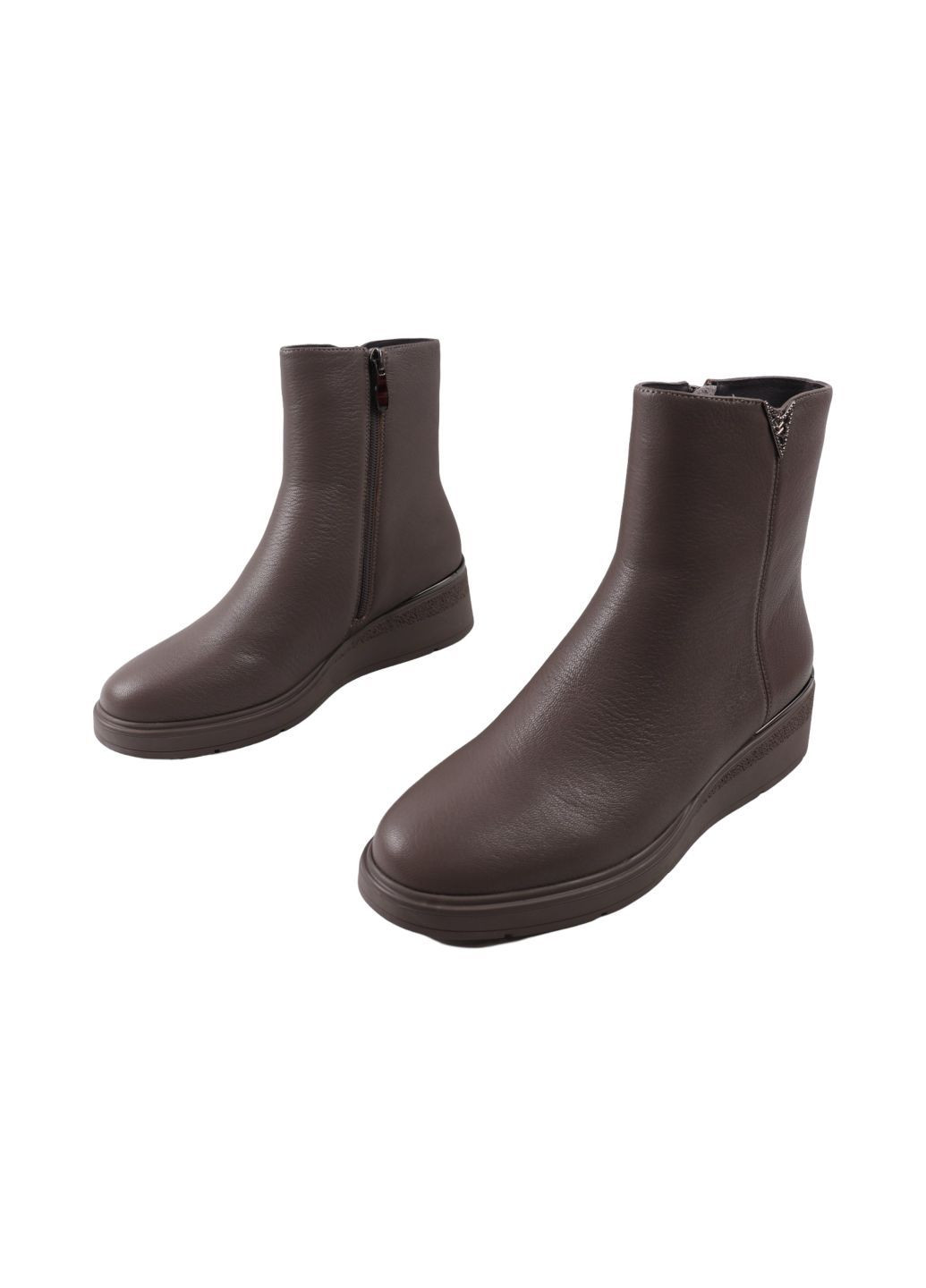 Черевики жіночі сірі натуральна шкіра Molka 343-24DHC (302715412)