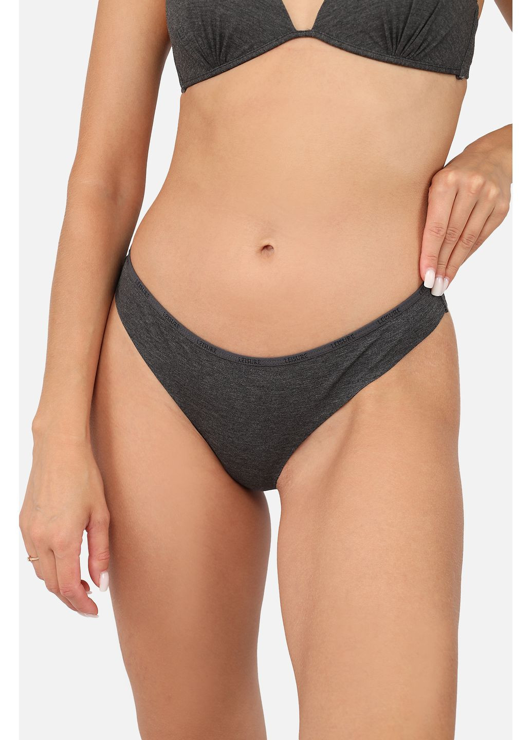Труси стрінги, жіночі колір темно-сірий CB-00278924 No Brand (350879040)