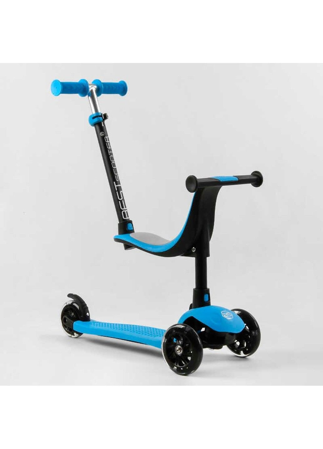 Трехколесный самокат с родительской ручкой Best Scooter (305824086)