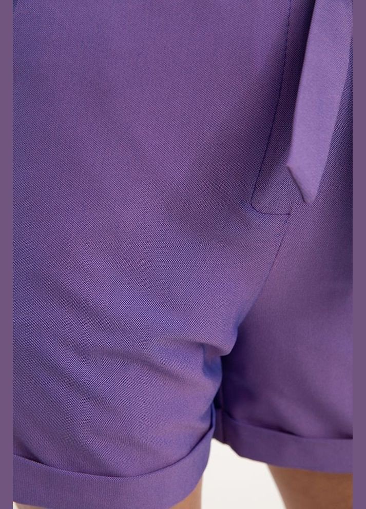 Женские шорты, с карманами и поясом, фиолетового цвета, Kamomile (288751439)