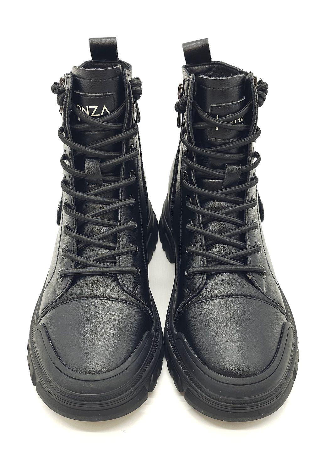 Осенние женские ботинки черные кожаные l-12-8 23 см (р)женские ботинки черные кожаные l-12-8 23 см 36(р) Lonza