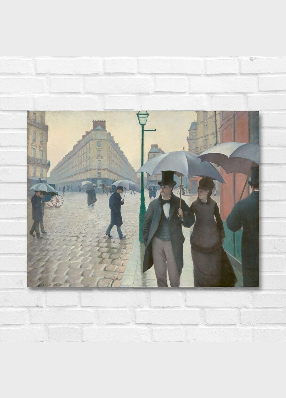 Друк на полотні Паризька вулиця в дощову погоду Гюстава Кайботта 30x40 No Brand (346496272)