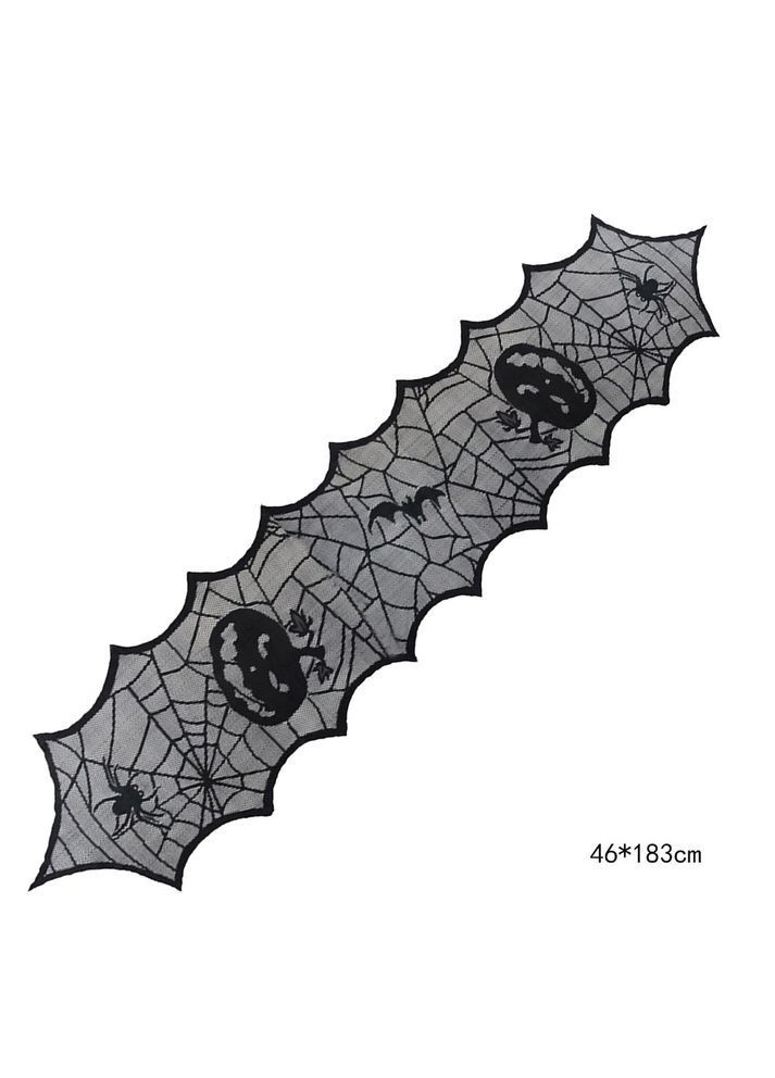 Скатерть на Хэллоуин Тыквы дорожка 183 на 46 см черный Jannet Скатертина (366820087)