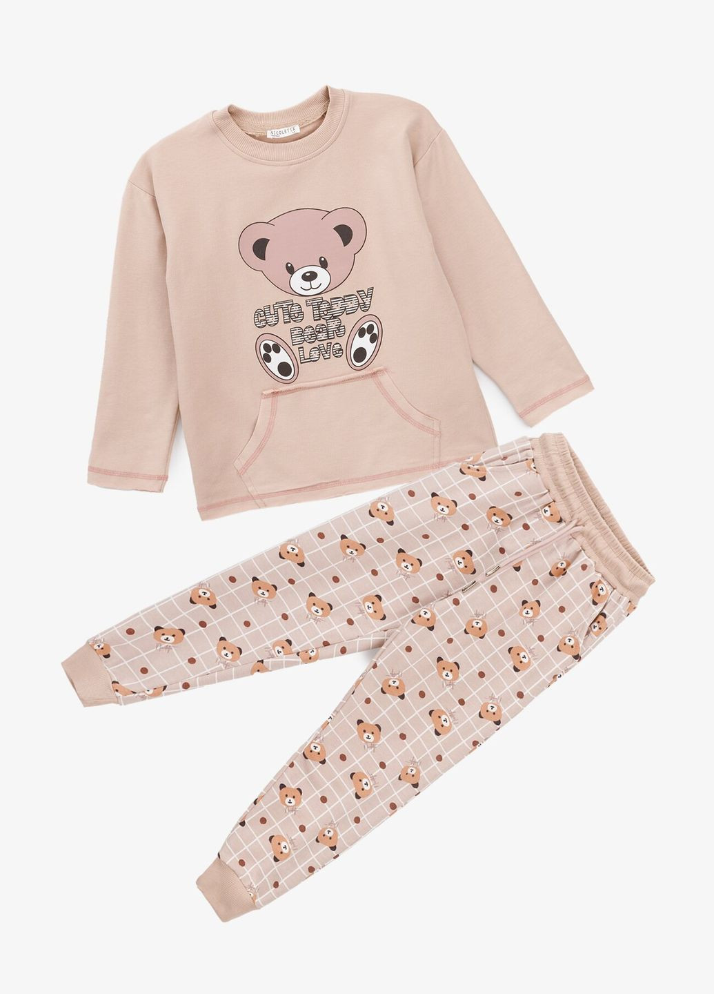 Бежевая всесезон пижама для девочки 85421 116 см бежевый (2000990771896a) shop (2000990771896) Nicoletta