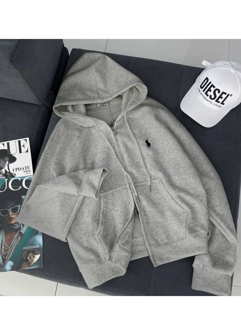 Повсякденний зип-худі в одному oversize розмірі No Brand 2761-2 (359381391)