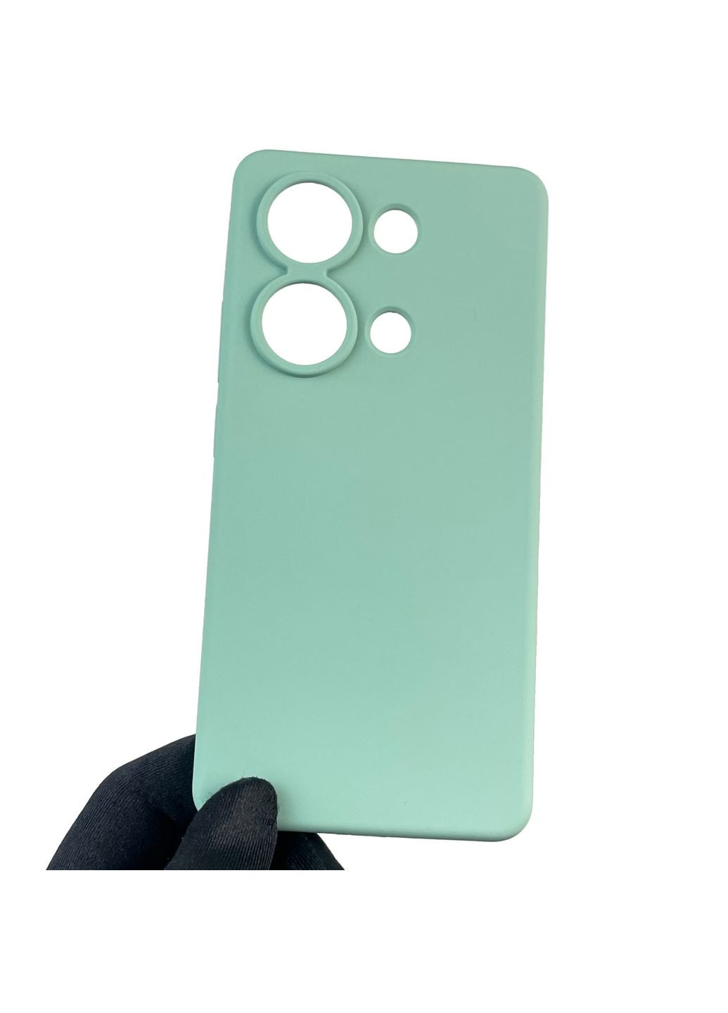 Чохол для Redmi Note 13 Pro 4G силіконовий з мікрофіброю нековзний на сяомі редмі нот 13 про 4г бірюзовий Xiaomi (366389840)