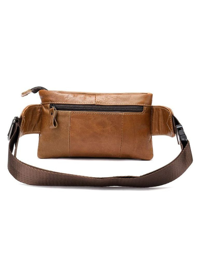 Сумка чоловіча через плече шкіряна бананка 14658 Руда Vintage (302008825)