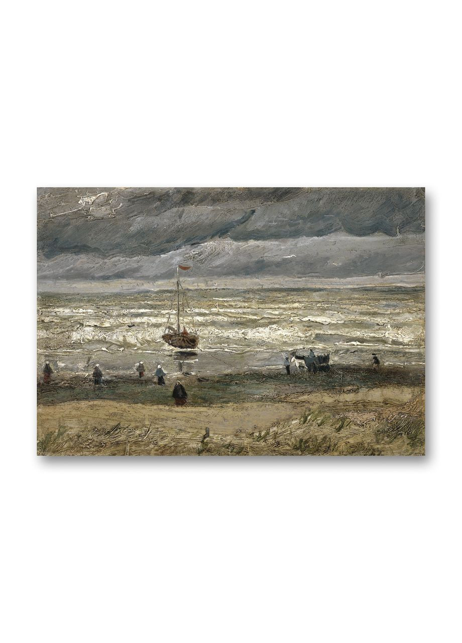 Друк на полотні Дружина рибалки на березі Вінсент ван Гог 20x30 No Brand (346495681)