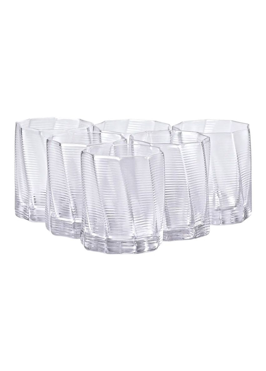 Набір склянок 3-D print 6 штук по 300 мл, прозорий Yiwu HP-16-15 No Brand (352061131)