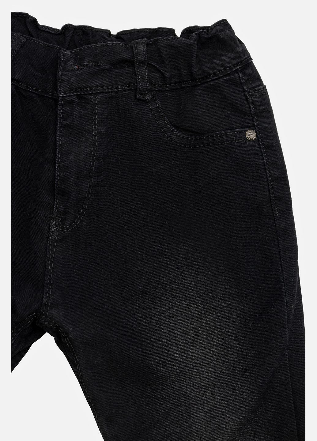 Черные зимние джинсы для девочки цвет черный цб-00230438 Sercino