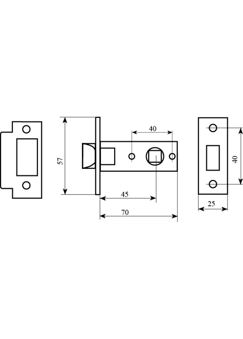 Засувка 256 SN 6-45 мат нікель RDA (322520087)
