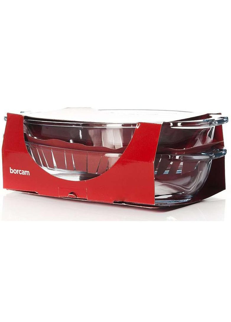 Утятница 2.25л с крышкой жаропрочное стекло форма для запекания и хранения пищи контейнер для готовки Borcam (368988610)