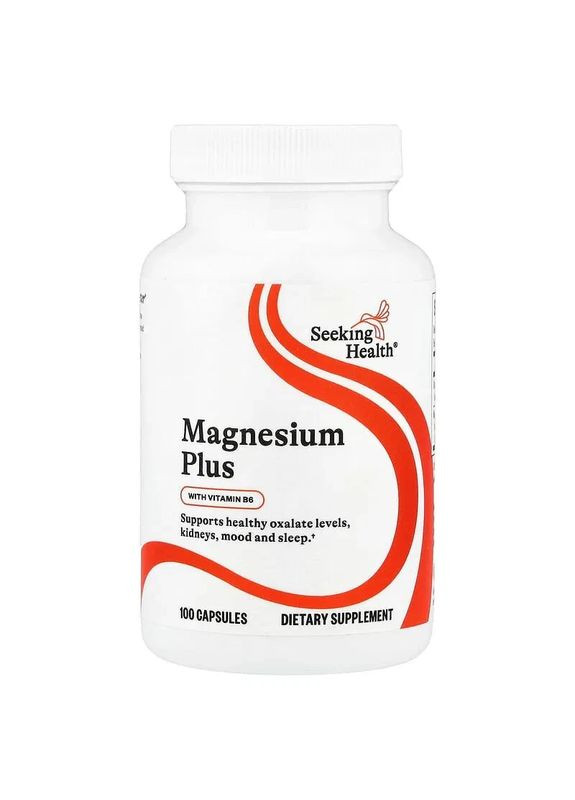Магній Плюс, Magnesium Plus,, 100 вегетаріанських капсул Seeking Health (372506286)