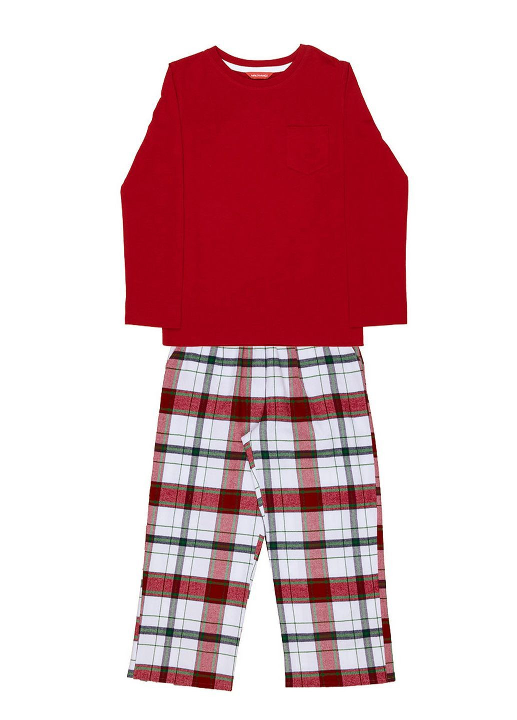 Яскраво-червона демісезонна піжама дитяча унісекс 3175blz футболка + штани Cyberjammies Blaze