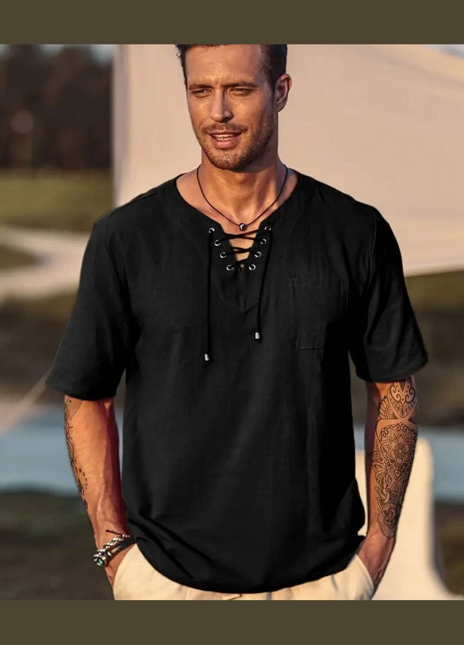 Черная кэжуал рубашка MonCher