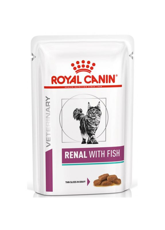Паучи Renal with Fish pouches 85 г (9003579000519) (40670019) Royal Canin (279567466)