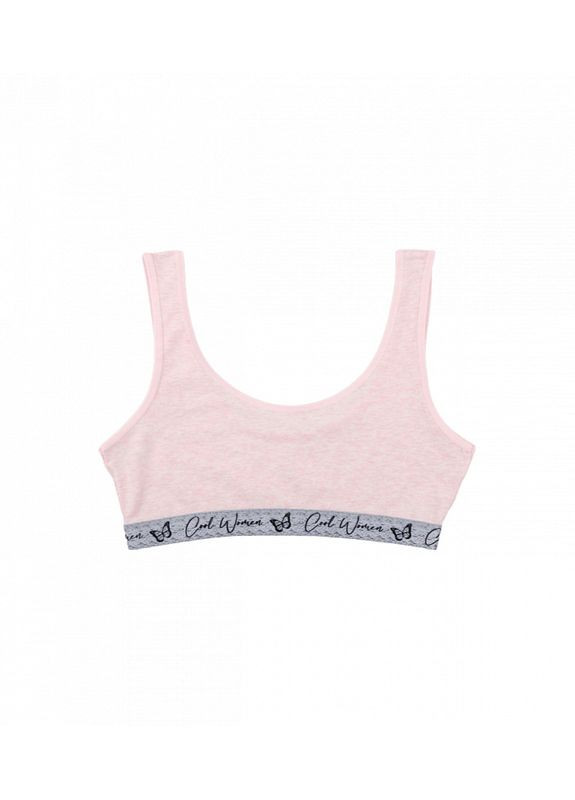 Светло-розовый классический однотонный топ Donella хлопок