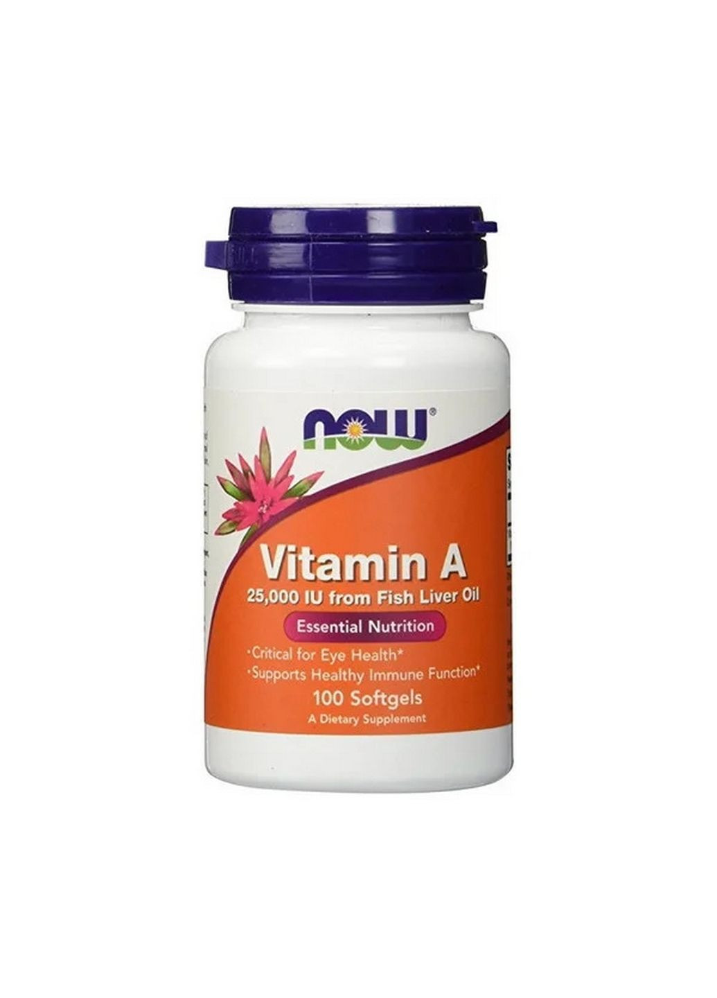 Витамины и минералы Vitamin A 25000 IU, 100 капсул Now (294929665)