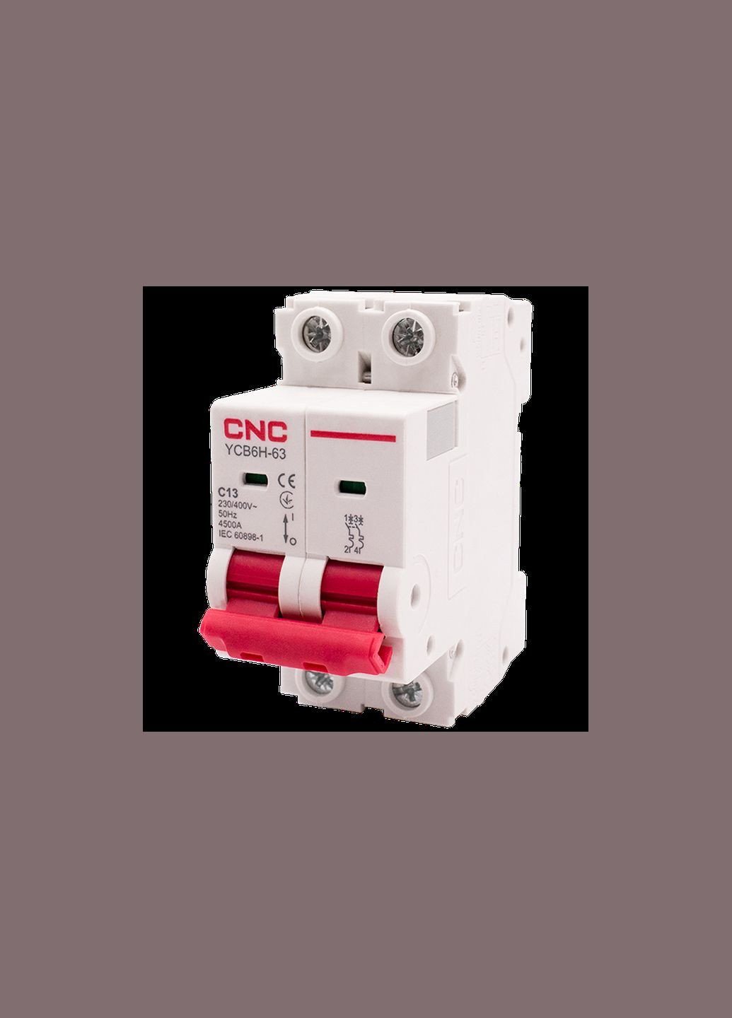 Автоматичний вимикач 2P 13A 4,5kA "C" [Б00031407] YCB6Н-63 CNC (338192027)