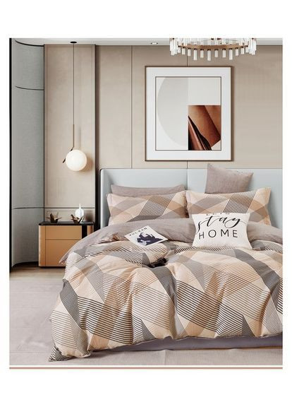 Комплект постельного белья Евро сатин (B-0346 Eu) Bella Villa (371652158)